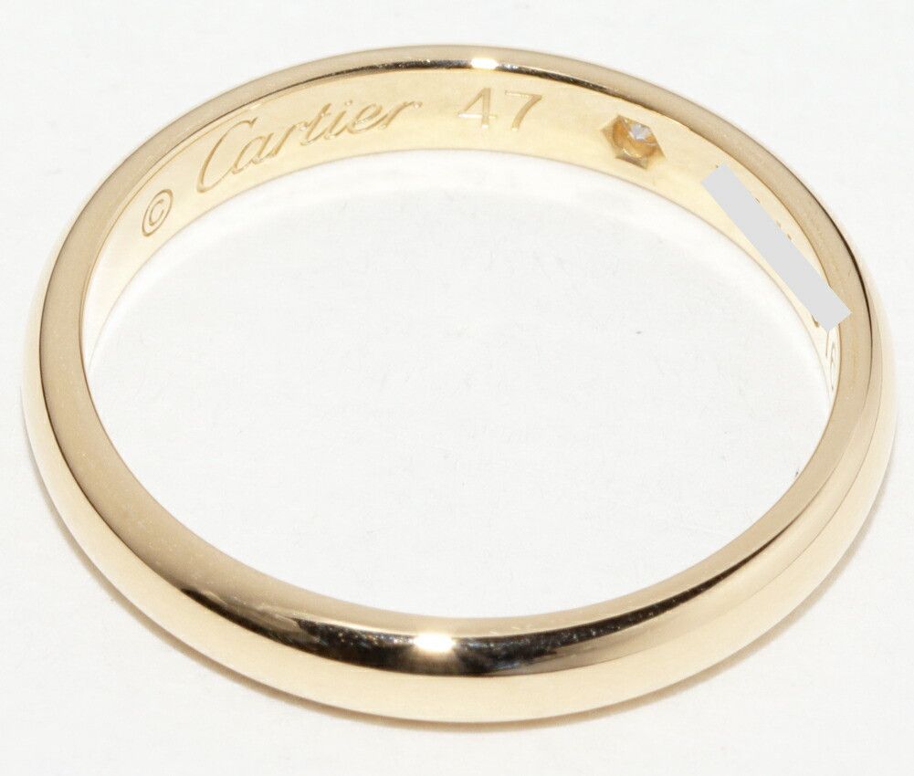 Cartier Cartier Cartier 1895 Wedding Ring Au750 Diamond Ring Size 47 Precious Metal Ring B40576 DUTY FREE for USA Size ONE SIZE - 4 Thumbnail