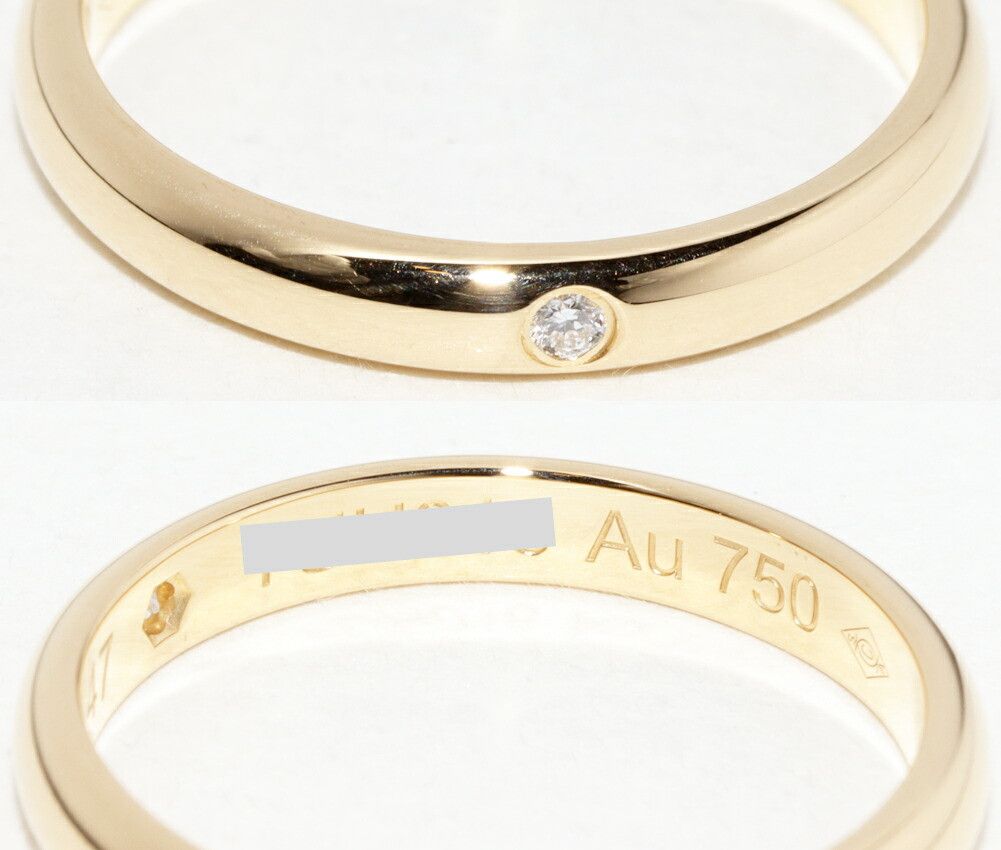 Cartier Cartier Cartier 1895 Wedding Ring Au750 Diamond Ring Size 47 Precious Metal Ring B40576 DUTY FREE for USA Size ONE SIZE - 5 Thumbnail