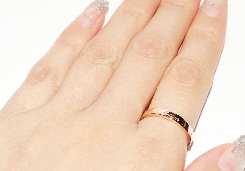 Cartier Cartier Cartier C de Cartier Engraved Au750 Pink Gold Ring Size 54 Precious Metal Ring B40872 DUTY FREE for USA Size ONE SIZE - 5 Thumbnail