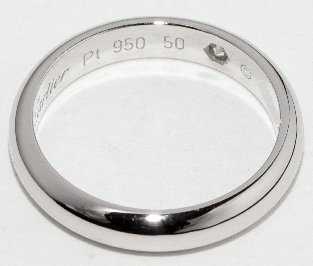 Cartier Cartier Cartier 1895 Wedding Ring Pt950 Diamond Ring Size 50 Precious Metal Ring B40718 DUTY FREE for USA Size ONE SIZE - 3 Thumbnail