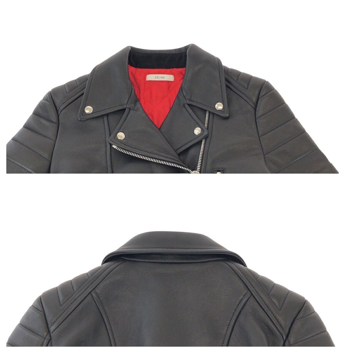Celine Celine CELINE Phoebe Leather Riders Jacket Leather Outerwear 251904533 DUTY FREE for USA Size ONE SIZE - 5 Thumbnail