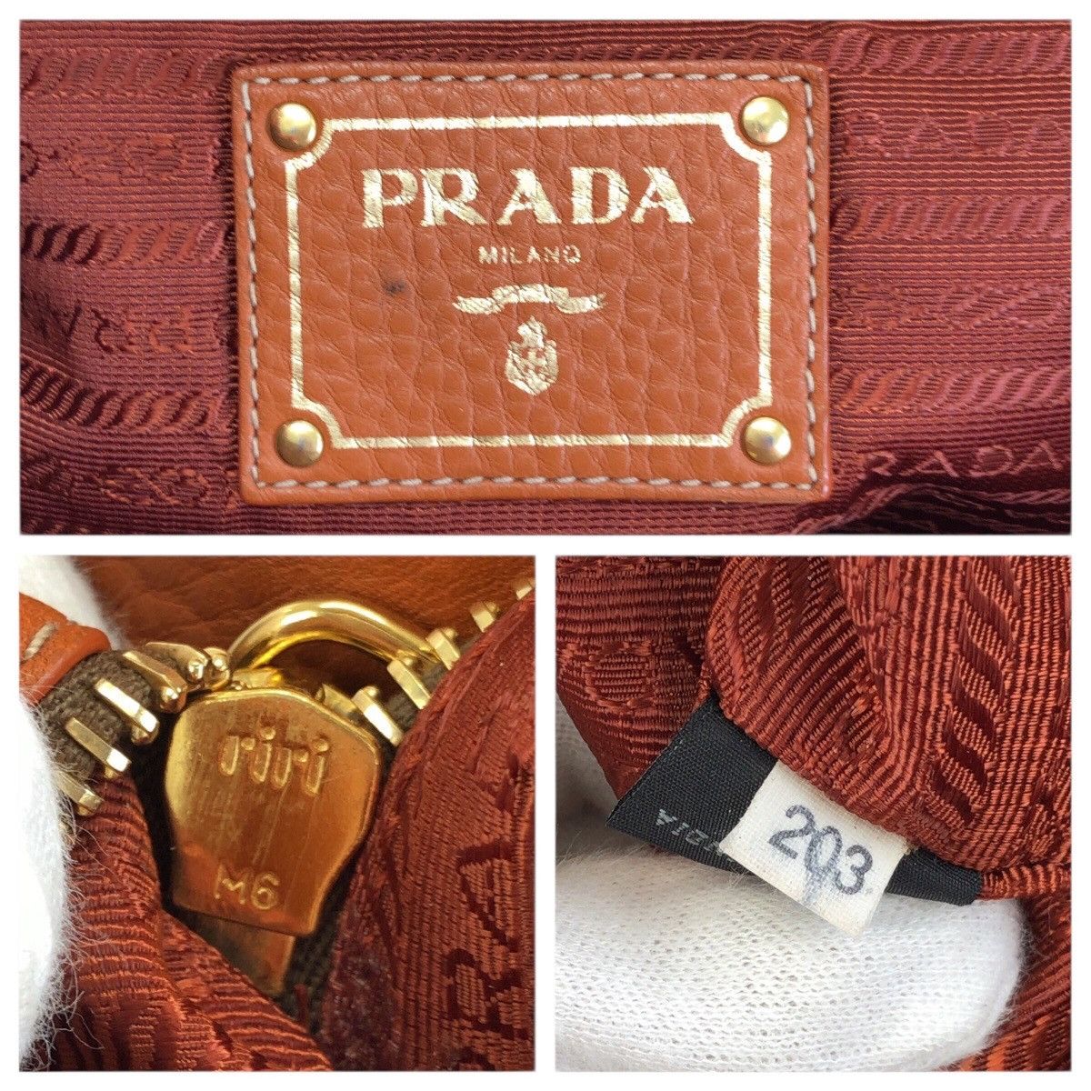Prada Prada Prada Vitello Daino 2way Leather Tote Bag Leather Tote Bag DUTY FREE for USA Size ONE SIZE - 4 Thumbnail