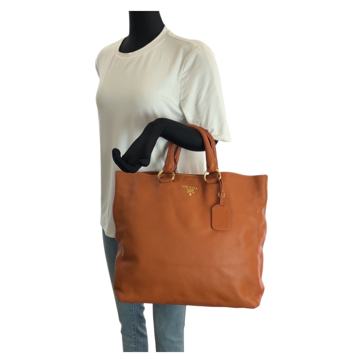Prada Prada Prada Vitello Daino 2way Leather Tote Bag Leather Tote Bag DUTY FREE for USA Size ONE SIZE - 7 Thumbnail