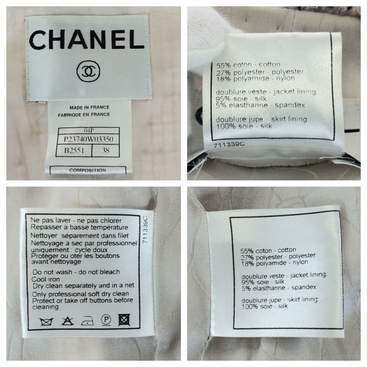 Chanel Chanel Chanel Cotton Polyester Setup Textile Suits P23740 P23501 DUTY FREE for USA Size ONE SIZE - 6 Thumbnail