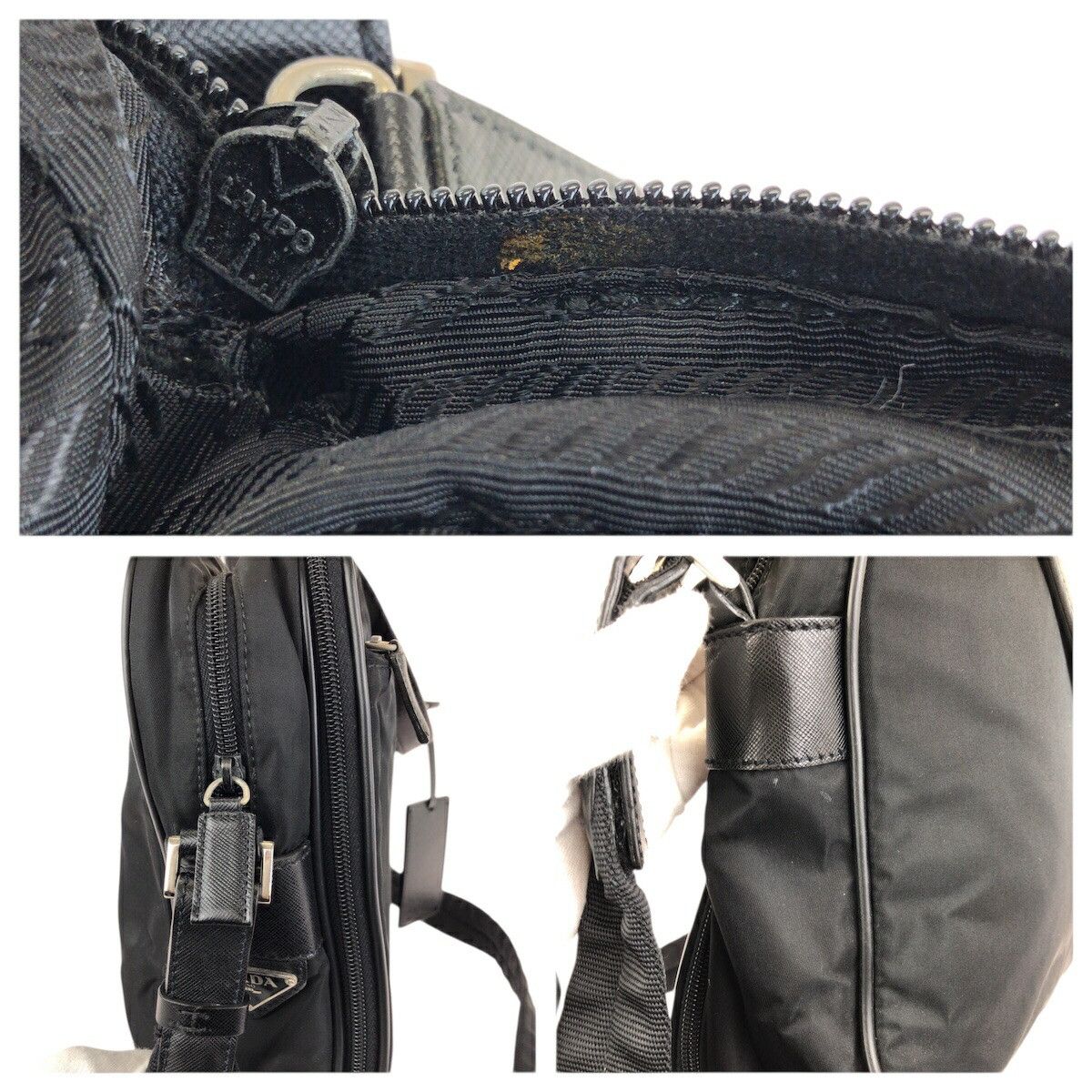 Prada Prada Prada Tessuto Saffiano Nylon Leather 2way Briefcase Textile Business Bag DUTY FREE for USA Size ONE SIZE - 5 Thumbnail