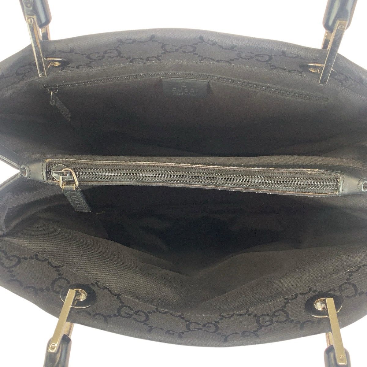 Gucci Gucci Gucci Bamboo Nylon Handbag Textile Tote Bag 0020101 DUTY FREE for USA Size ONE SIZE - 9 Thumbnail