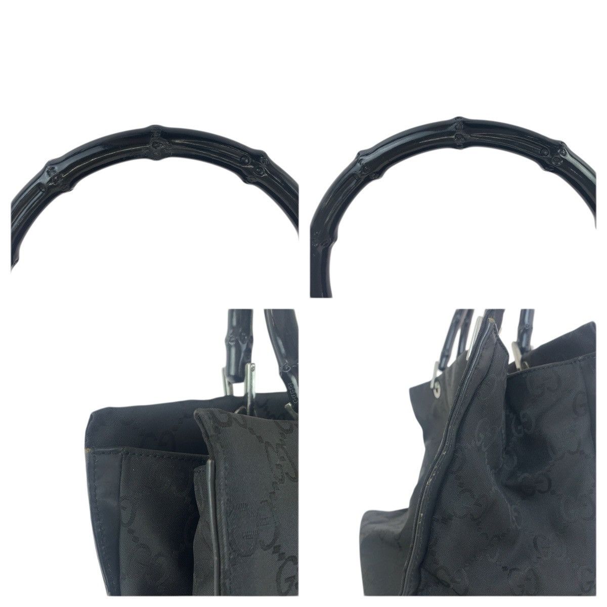 Gucci Gucci Gucci Bamboo Nylon Handbag Textile Tote Bag 0020101 DUTY FREE for USA Size ONE SIZE - 5 Thumbnail