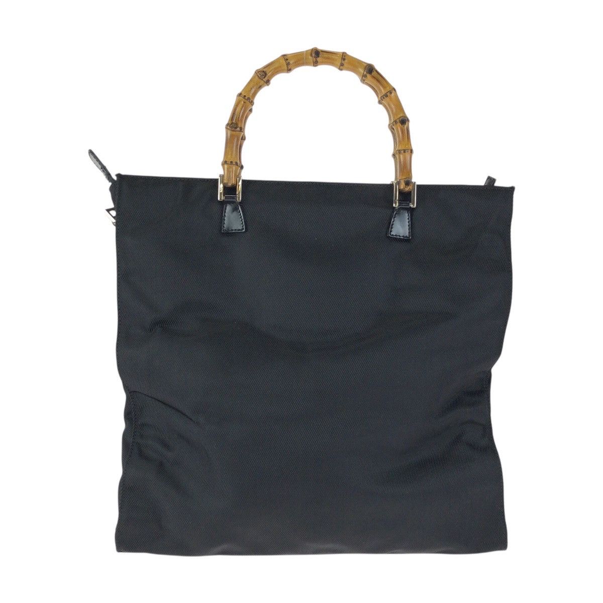 Gucci Gucci Gucci Bamboo Nylon Leather Tote Bag Textile Tote Bag 00110951878 DUTY FREE for USA Size ONE SIZE - 2 Thumbnail