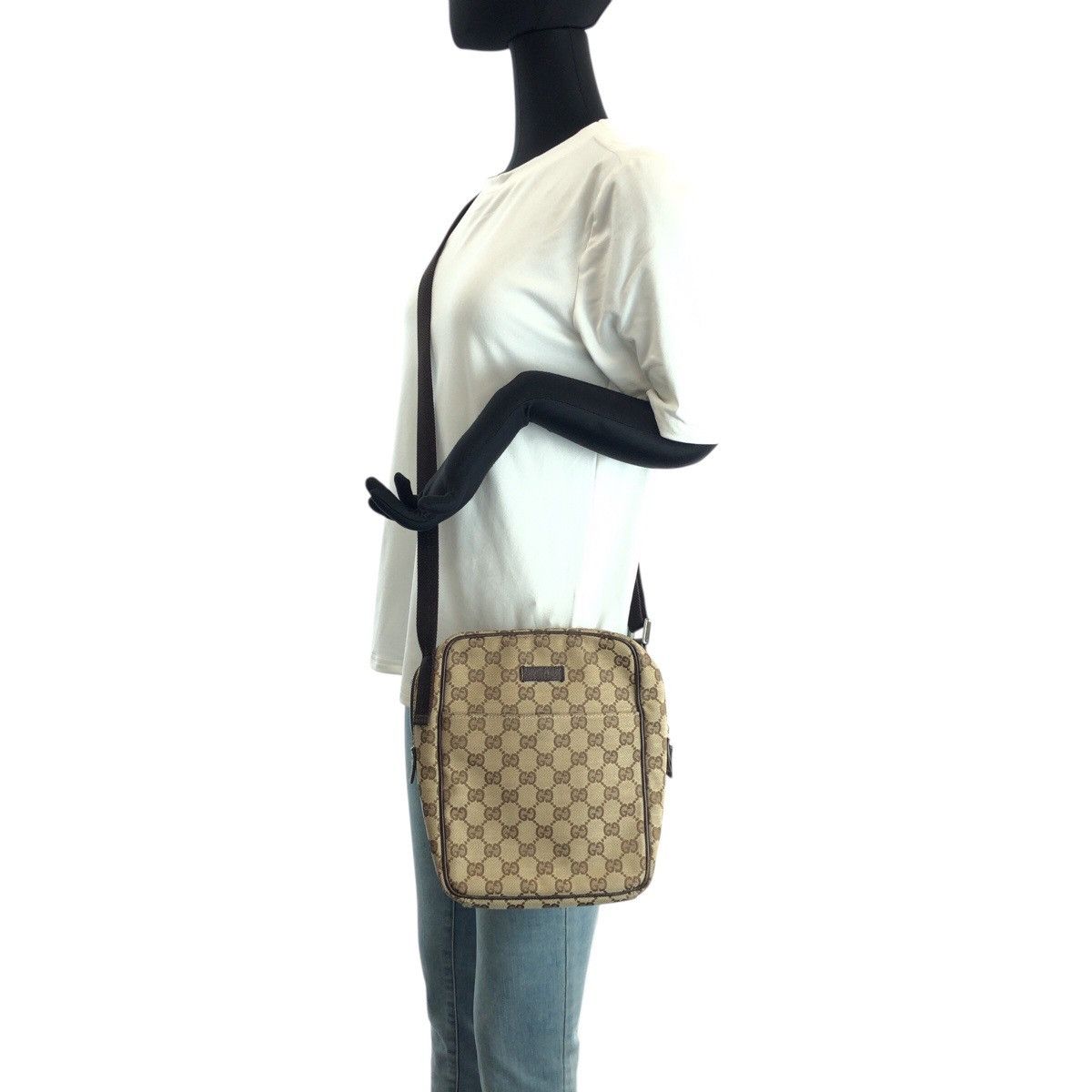 Gucci Gucci Gucci GG Canvas Leather Shoulder Bag Textile Shoulder Bag 122759 DUTY FREE for USA Size ONE SIZE - 7 Thumbnail