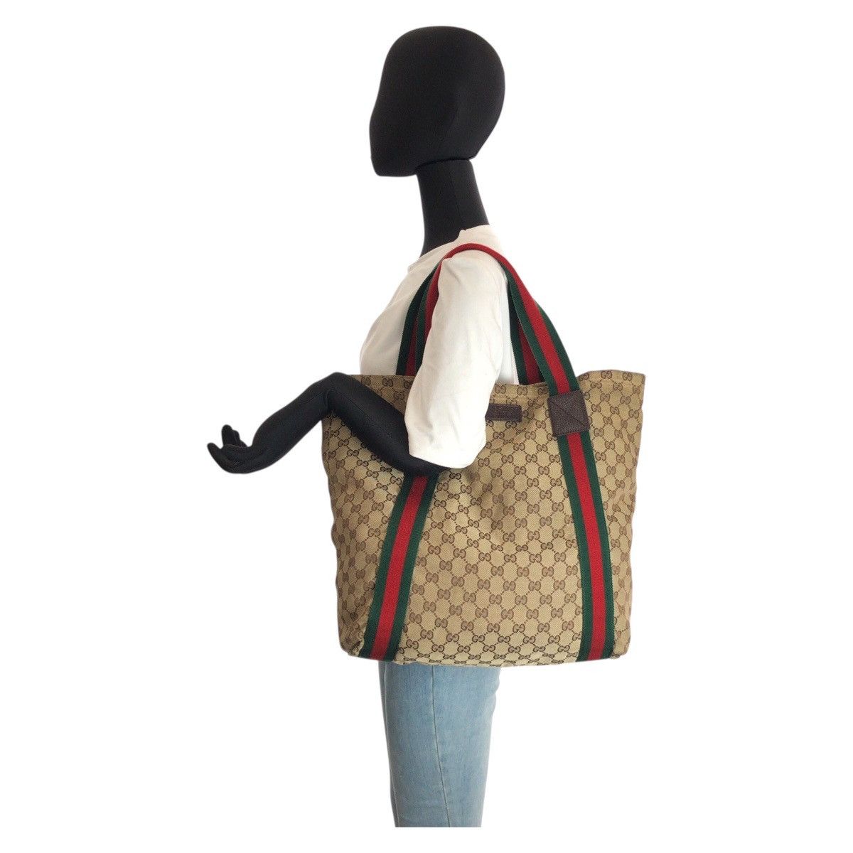 Gucci Gucci Gucci GG Canvas 2way Tote Bag Textile Tote Bag 189669 DUTY FREE for USA Size ONE SIZE - 7 Thumbnail