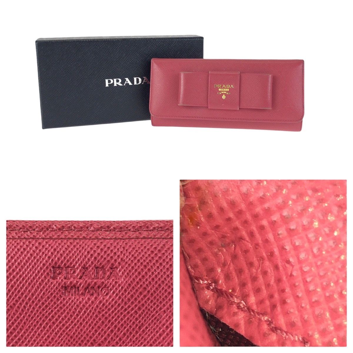 Prada Prada Prada Saffiano Leather Long Wallet Leather Long Wallet DUTY FREE for USA Size ONE SIZE - 5 Thumbnail