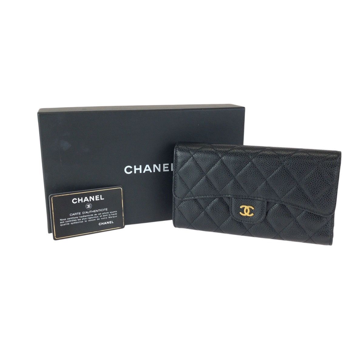 Chanel Chanel Chanel Matelasse Caviar Long Wallet Leather Long Wallet DUTY FREE for USA Size ONE SIZE - 9 Thumbnail