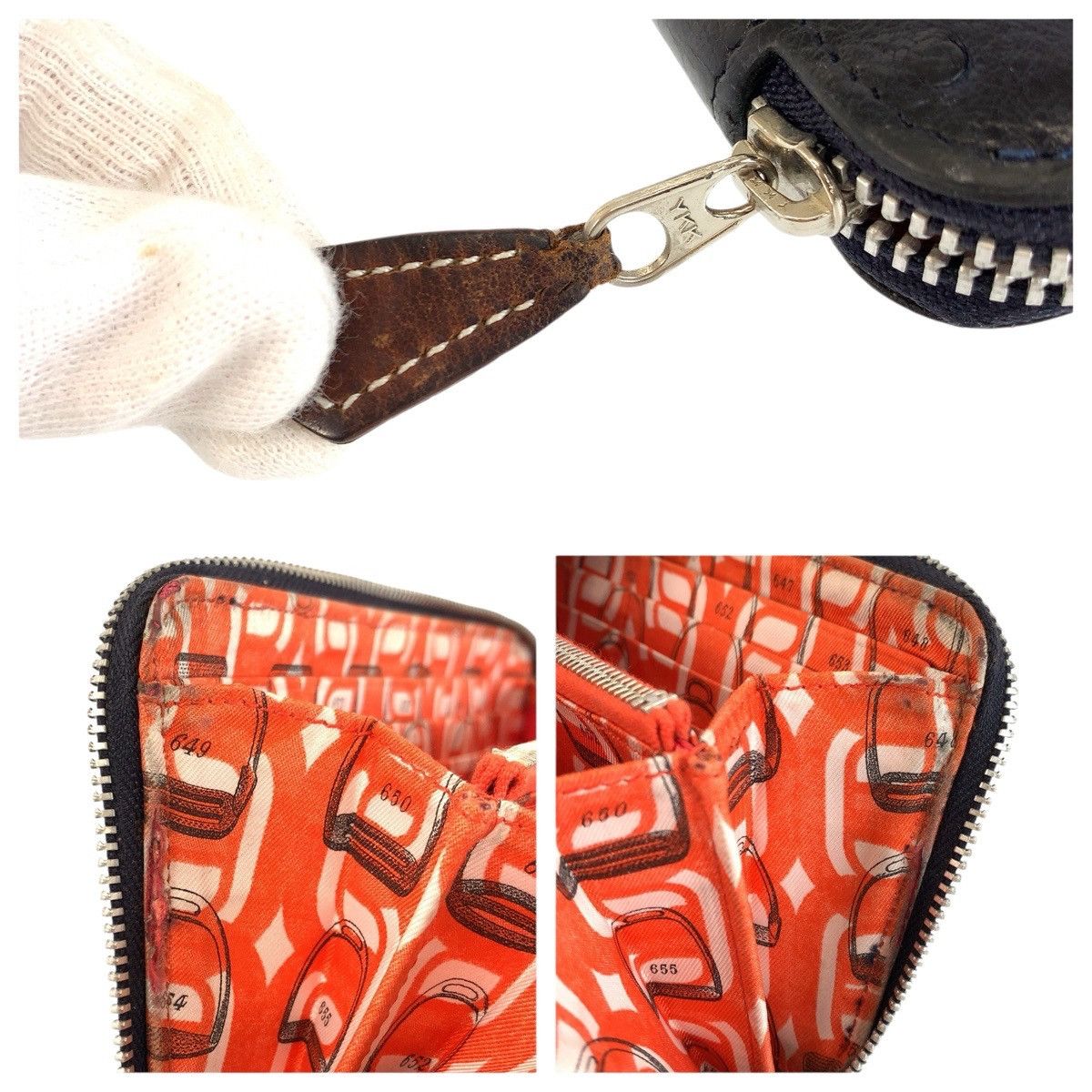 Hermes Hermes Hermes Azap Long SilkIn Ostrich Long Wallet Leather Long Wallet X DUTY FREE for USA Size ONE SIZE - 8 Thumbnail