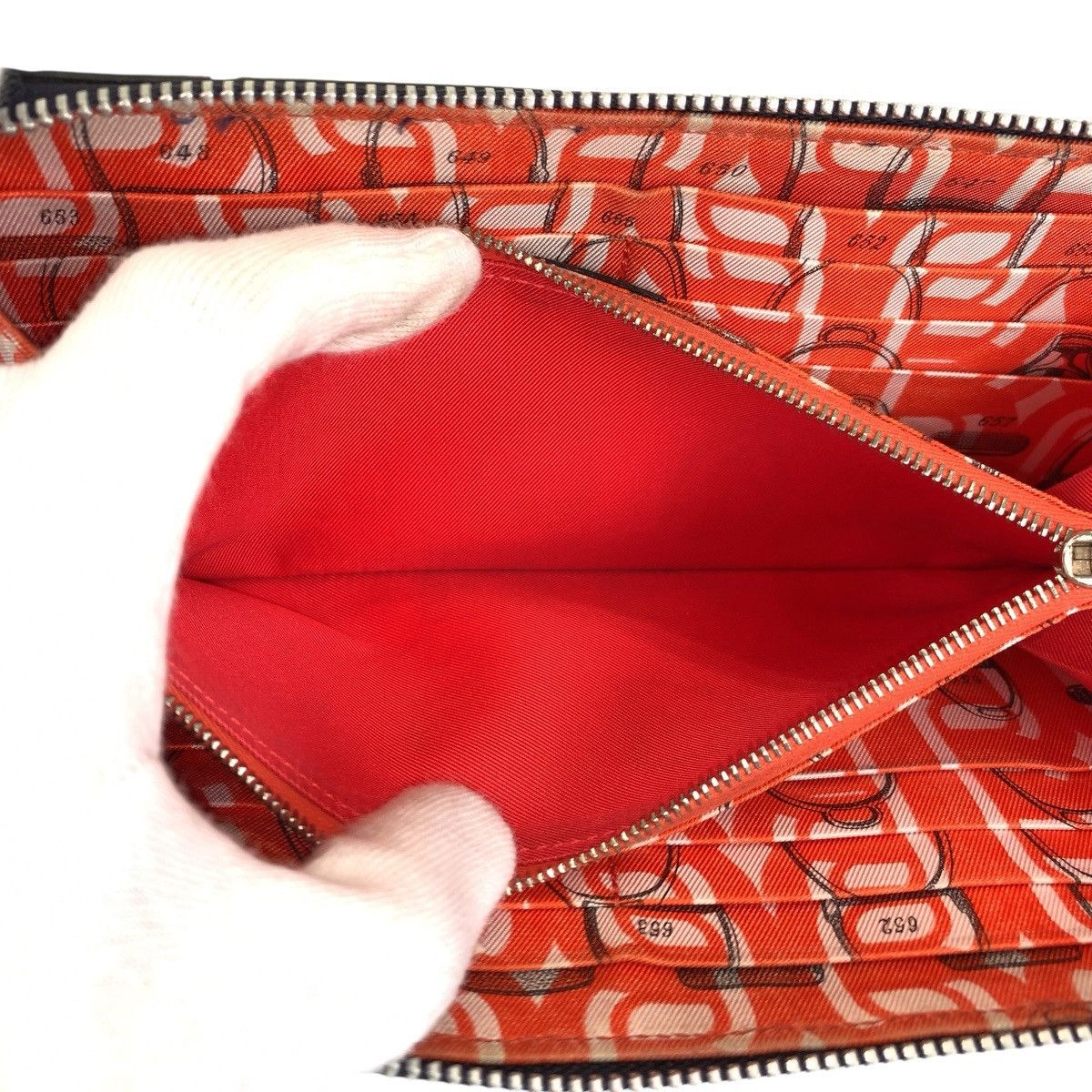 Hermes Hermes Hermes Azap Long SilkIn Ostrich Long Wallet Leather Long Wallet X DUTY FREE for USA Size ONE SIZE - 5 Thumbnail