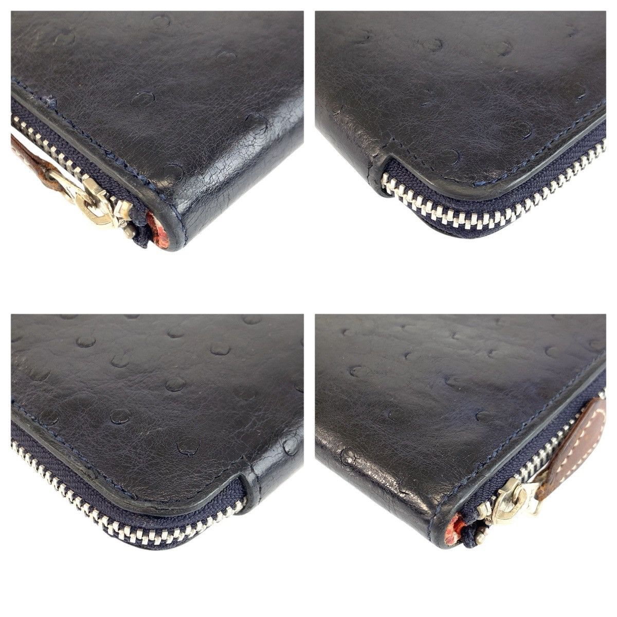 Hermes Hermes Hermes Azap Long SilkIn Ostrich Long Wallet Leather Long Wallet X DUTY FREE for USA Size ONE SIZE - 6 Thumbnail