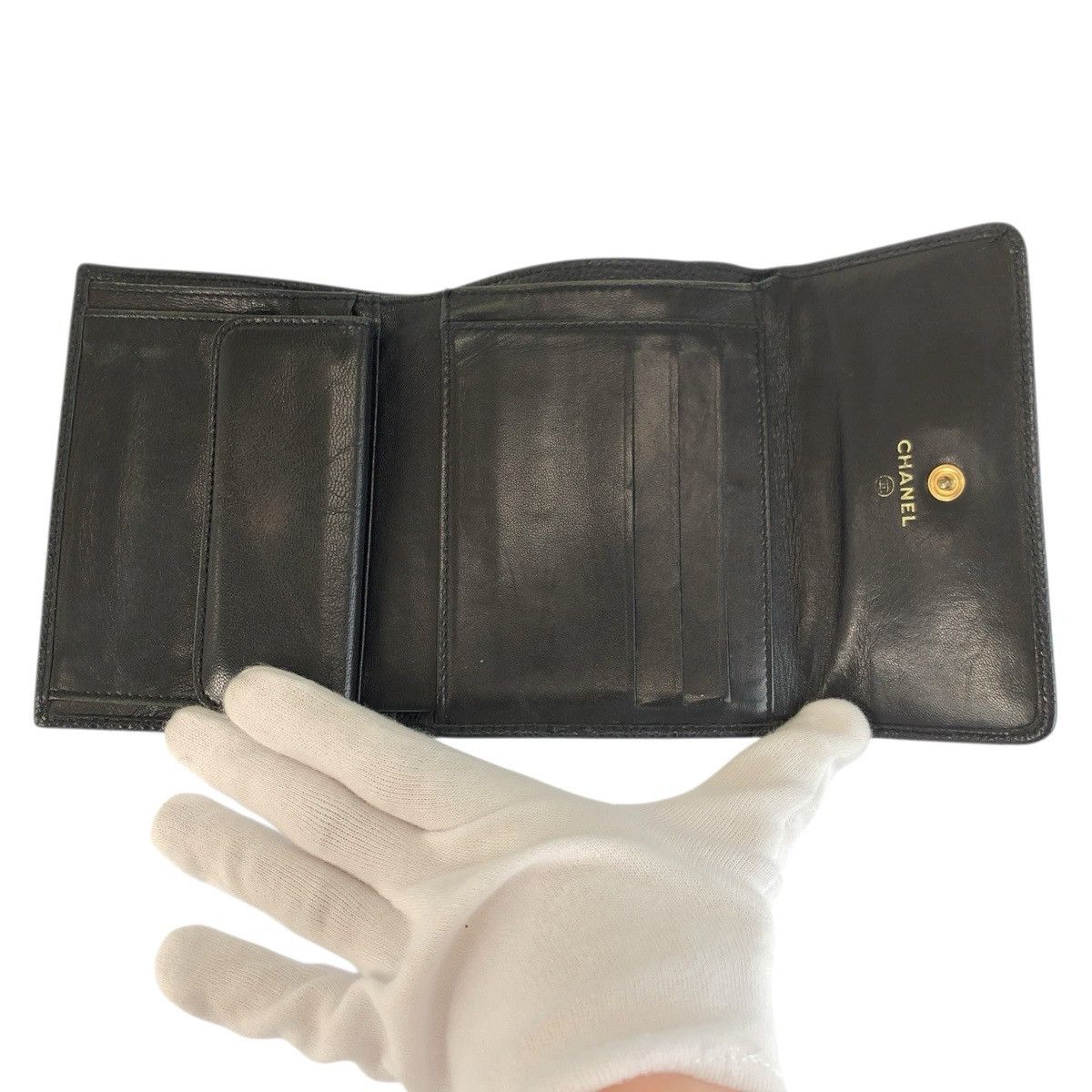 Chanel Chanel Chanel Coco Mark Leather Wallet Leather Short Wallet DUTY FREE for USA Size ONE SIZE - 4 Thumbnail