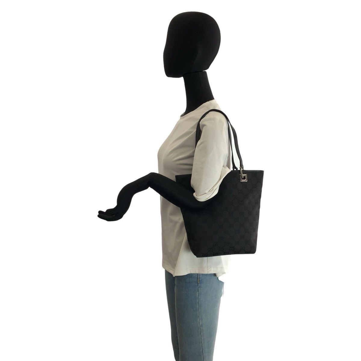 Gucci Gucci Gucci GG Canvas Leather Tote Bag Textile Tote Bag 31244 DUTY FREE for USA Size ONE SIZE - 7 Thumbnail
