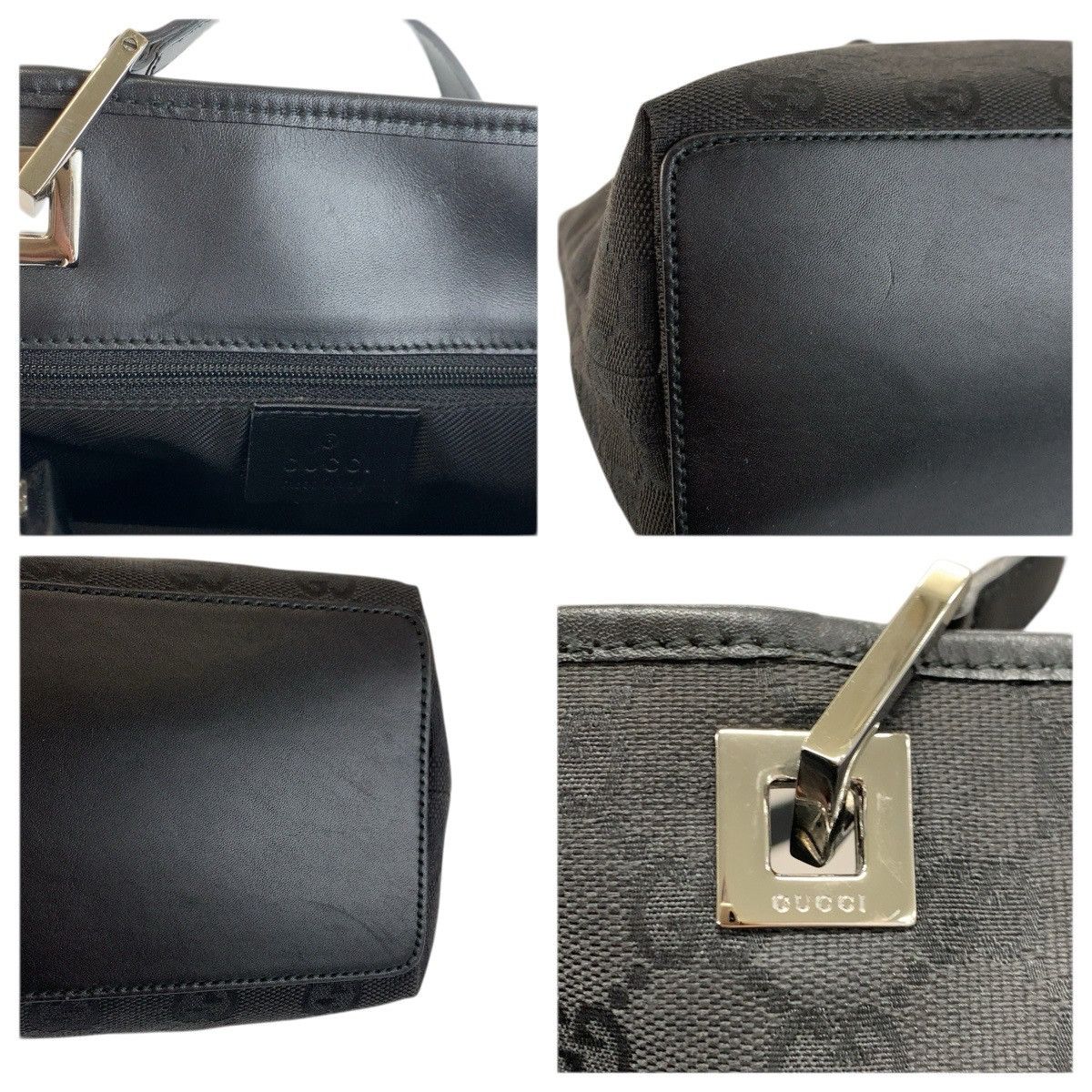 Gucci Gucci Gucci GG Canvas Leather Tote Bag Textile Tote Bag 31244 DUTY FREE for USA Size ONE SIZE - 5 Thumbnail