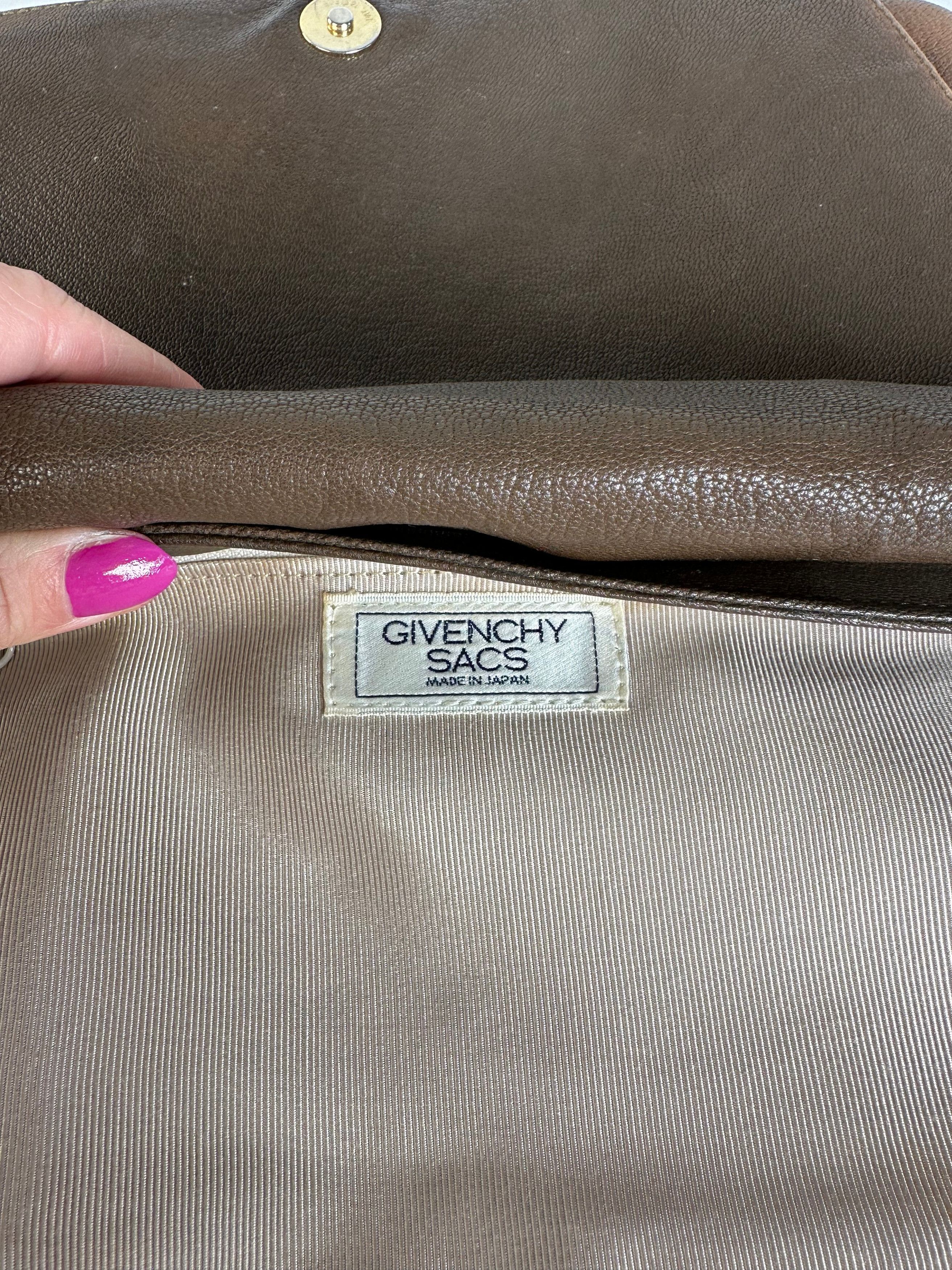 Givenchy Vintage 4G Logo Grained Leather Crossbody Bag Tan Size ONE SIZE - 3 Thumbnail