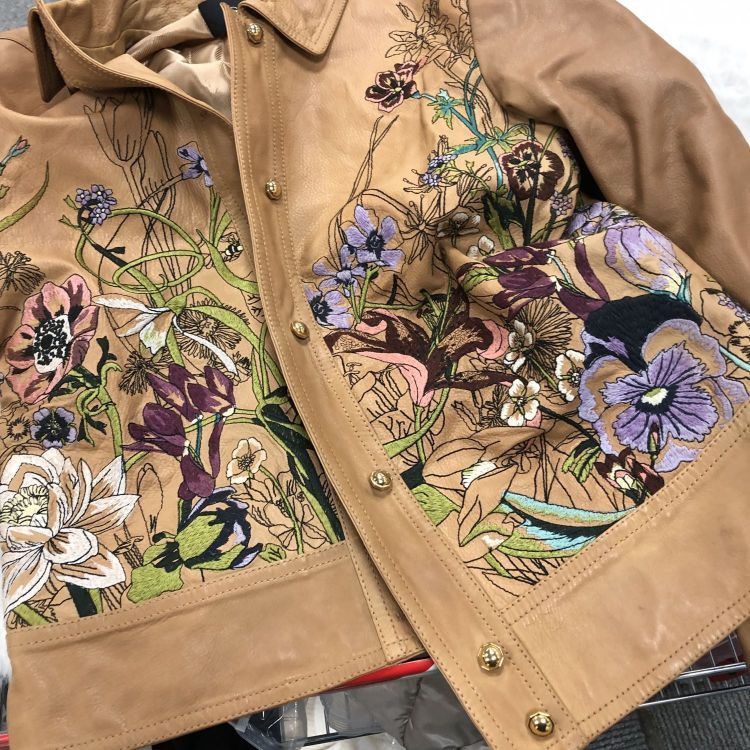 Gucci Gucci Floral Leather Jacket Size 40 Size S / US 4 / IT 40 - 6 Thumbnail