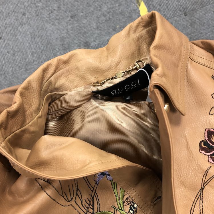 Gucci Gucci Floral Leather Jacket Size 40 Size S / US 4 / IT 40 - 5 Thumbnail