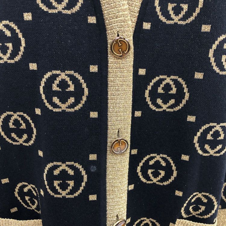 Gucci Gucci Monogram Knit Cardigan Size XS Size XS / US 0-2 / IT 36-38 - 8 Thumbnail