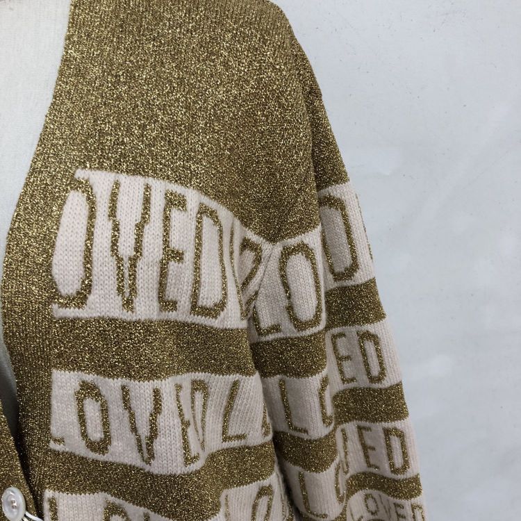 Gucci Gucci Gold Metallic Loved Cardigan Size M Size M / US 6-8 / IT 42-44 - 11 Thumbnail