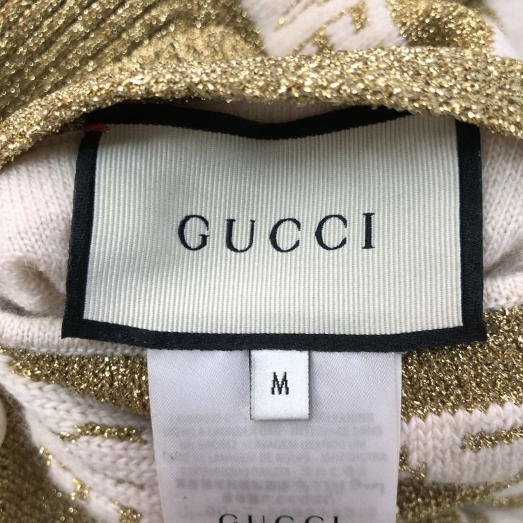Gucci Gucci Gold Metallic Loved Cardigan Size M Size M / US 6-8 / IT 42-44 - 3 Thumbnail