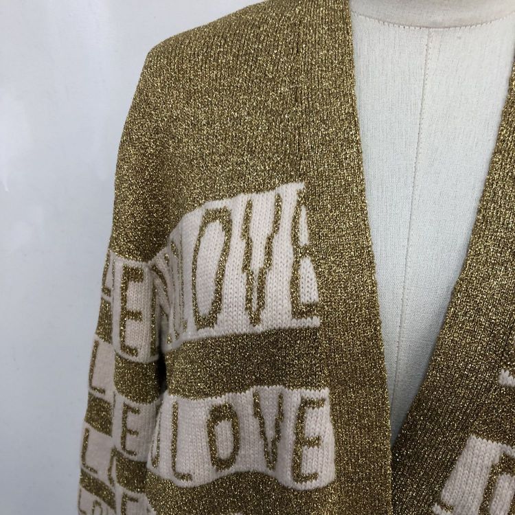 Gucci Gucci Gold Metallic Loved Cardigan Size M Size M / US 6-8 / IT 42-44 - 8 Thumbnail