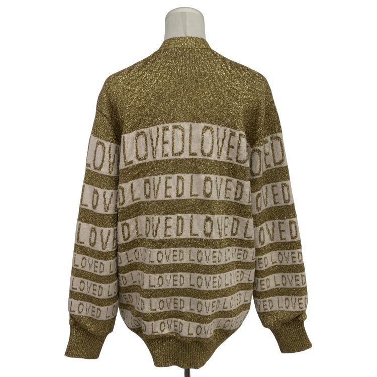 Gucci Gucci Gold Metallic Loved Cardigan Size M Size M / US 6-8 / IT 42-44 - 2 Thumbnail