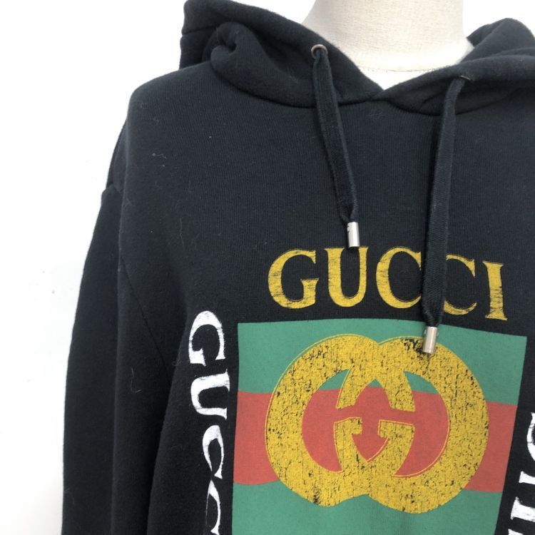 Gucci Gucci Distressed Logo Hoodie Size S Size US S / EU 44-46 / 1 - 10 Thumbnail