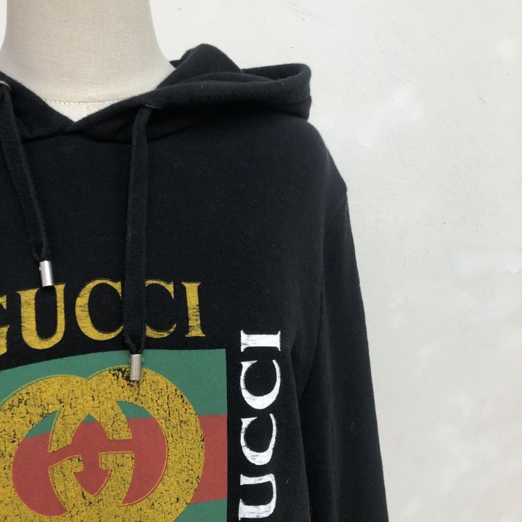 Gucci Gucci Distressed Logo Hoodie Size S Size US S / EU 44-46 / 1 - 6 Thumbnail