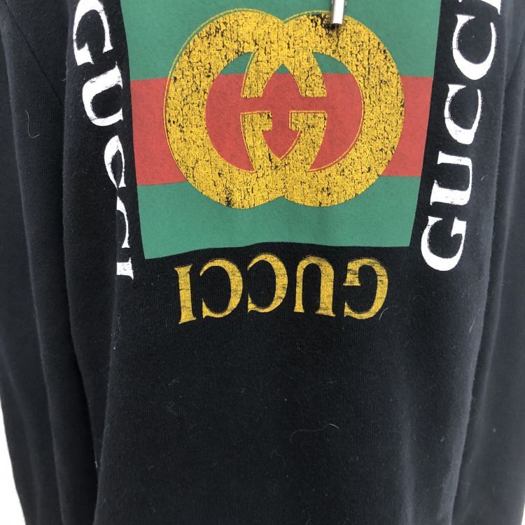 Gucci Gucci Distressed Logo Hoodie Size S Size US S / EU 44-46 / 1 - 11 Thumbnail