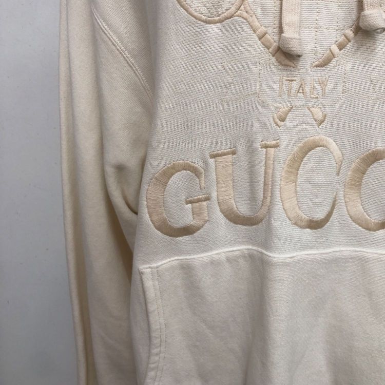 Gucci Gucci Tennis Embroidery Hoodie Beige M Size US M / EU 48-50 / 2 - 10 Thumbnail