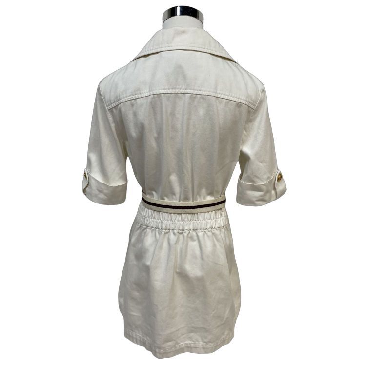 Gucci Gucci White Cotton Zip-Front Midi Dress Size 42 Size M / US 6-8 / IT 42-44 - 2 Thumbnail