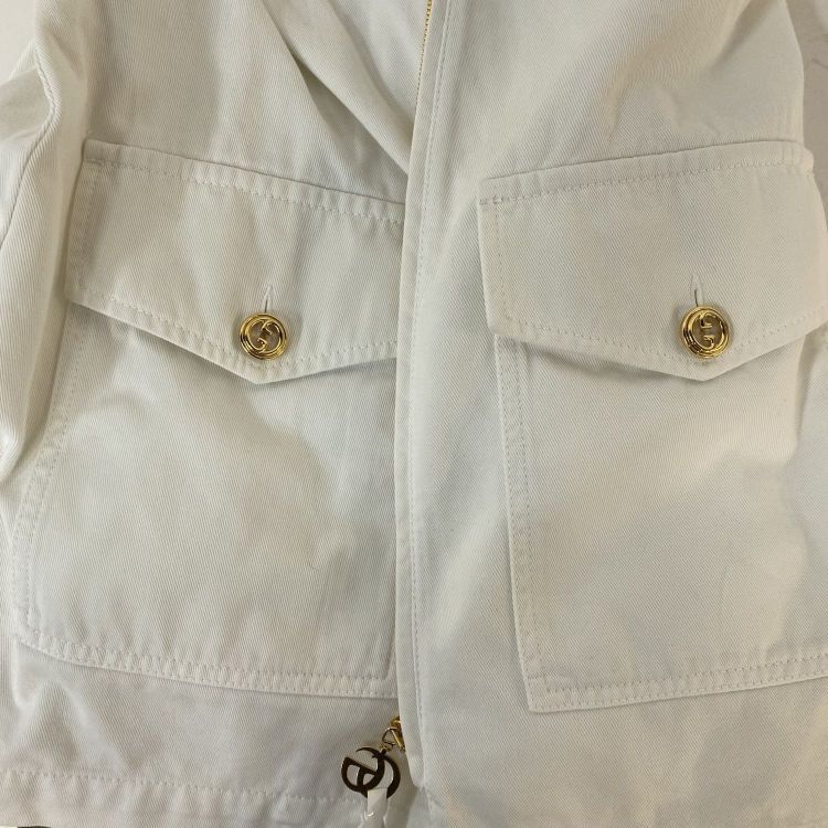 Gucci Gucci White Cotton Zip-Front Midi Dress Size 42 Size M / US 6-8 / IT 42-44 - 12 Thumbnail