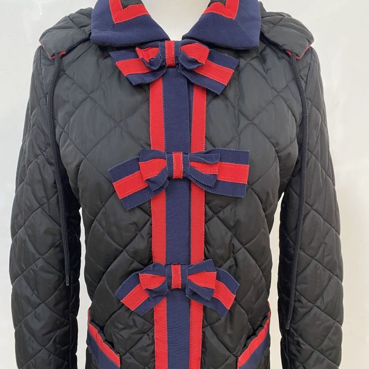 Gucci Gucci Quilted Bow Hooded Jacket Size 38 Size XS / US 0-2 / IT 36-38 - 7 Thumbnail