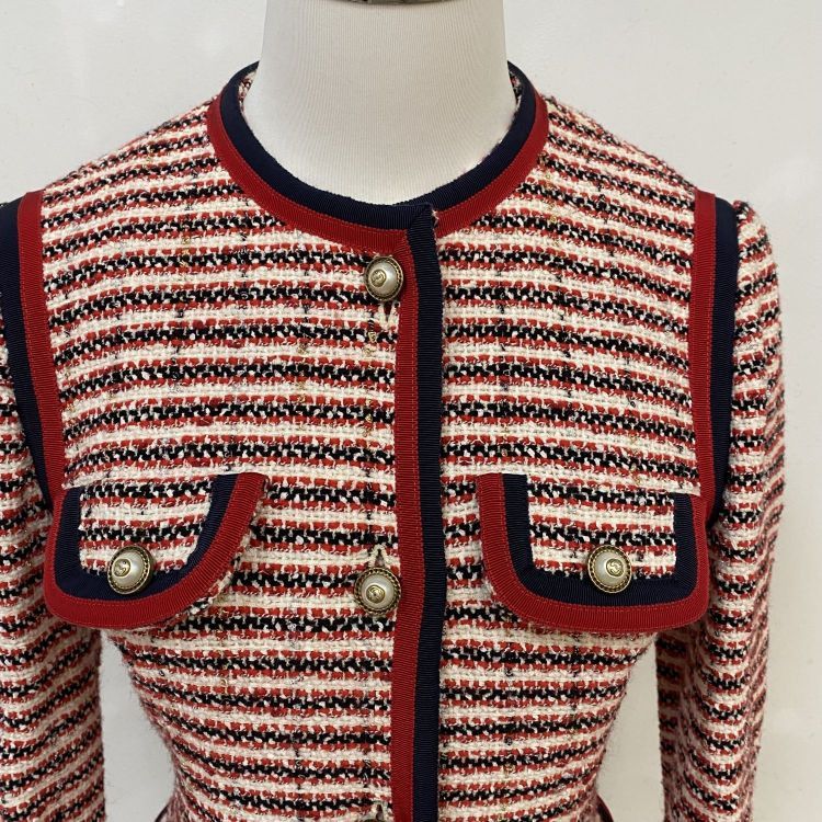 Gucci Gucci Striped Tweed Jacket Size 40 Size S / US 4 / IT 40 - 8 Thumbnail