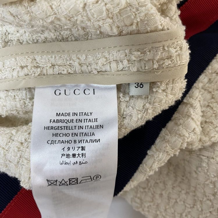 Gucci Gucci Web Trim Bouclé Jacket Size 36 Size XS / US 0-2 / IT 36-38 - 4 Thumbnail