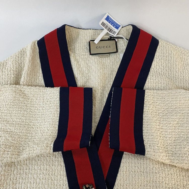 Gucci Gucci Web Trim Bouclé Jacket Size 36 Size XS / US 0-2 / IT 36-38 - 9 Thumbnail