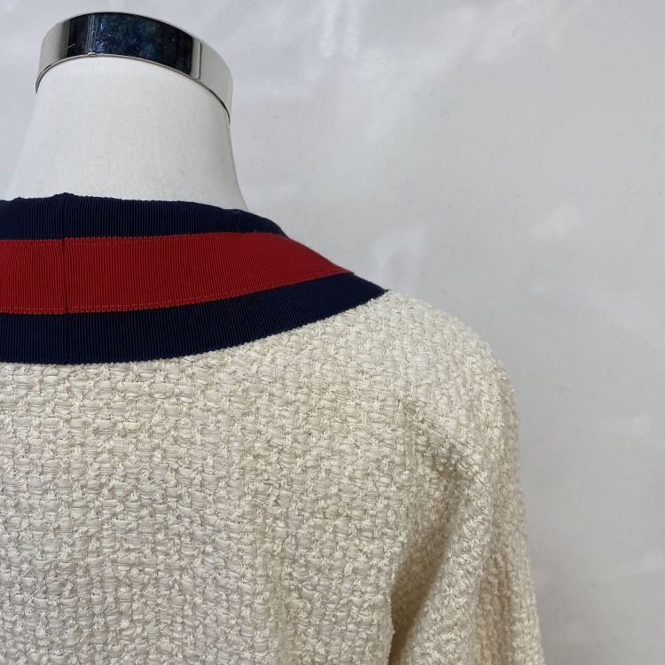 Gucci Gucci Web Trim Bouclé Jacket Size 36 Size XS / US 0-2 / IT 36-38 - 8 Thumbnail