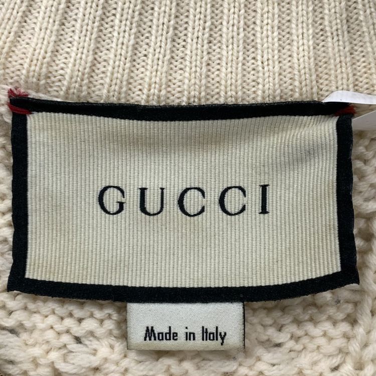 Gucci Gucci Striped Cable Knit Pearl Button Sweater Size L Size L / US 10 / IT 46 - 3 Thumbnail