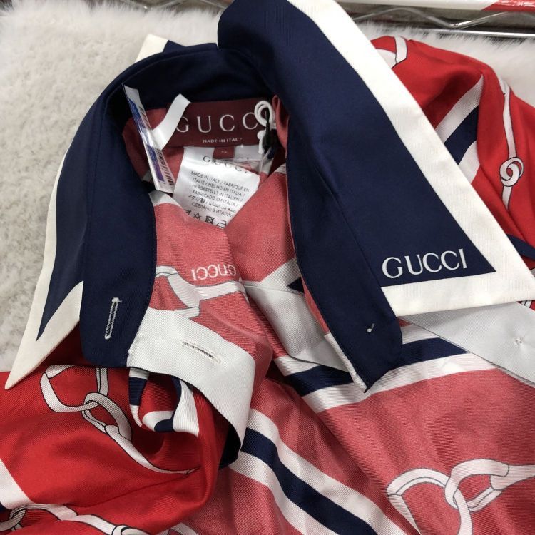 Gucci Gucci Horsebit Silk Button Up Shirt Size 38 Size XS / US 0-2 / IT 36-38 - 8 Thumbnail