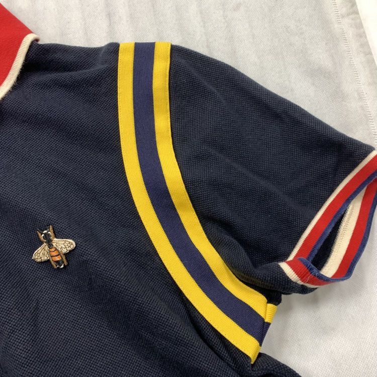 Gucci Gucci Bee Embroidered Polo Shirt Size M Size US M / EU 48-50 / 2 - 7 Thumbnail