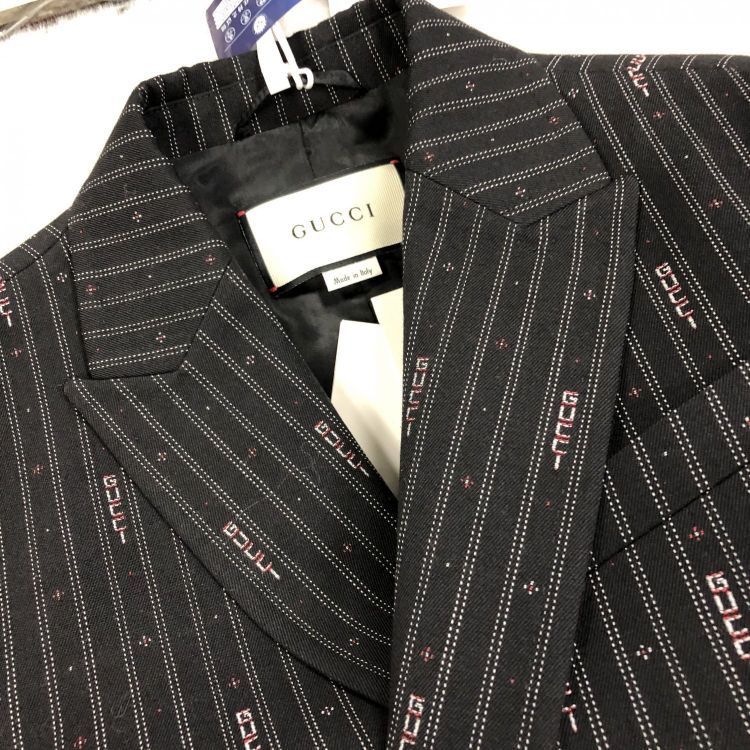Gucci Gucci Logo Pinstripe Blazer Size 40 Size S / US 4 / IT 40 - 6 Thumbnail