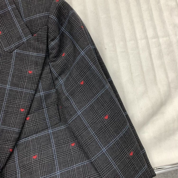 Gucci Gucci Gray Heart Plaid Blazer Size IT 42 Size M / US 6-8 / IT 42-44 - 6 Thumbnail