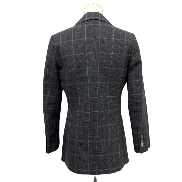Gucci Gucci Gray Heart Plaid Blazer Size IT 42 Size M / US 6-8 / IT 42-44 - 2 Thumbnail
