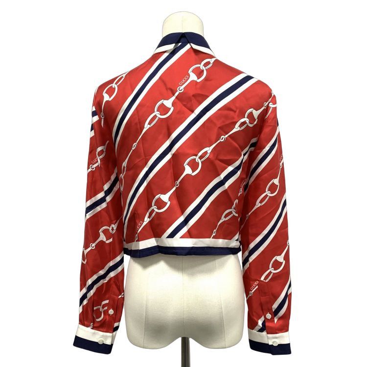 Gucci Gucci Horsebit Print Silk Shirt Set Size 38 Size XS / US 0-2 / IT 36-38 - 2 Thumbnail