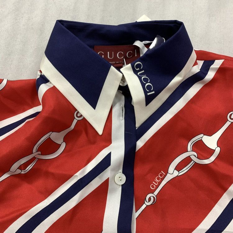 Gucci Gucci Horsebit Print Silk Shirt Set Size 38 Size XS / US 0-2 / IT 36-38 - 10 Thumbnail