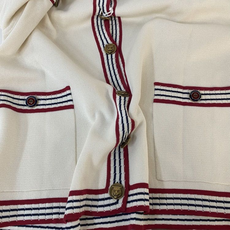 Gucci Gucci Red Trim Striped Cardigan Size XS Size XS / US 0-2 / IT 36-38 - 13 Thumbnail
